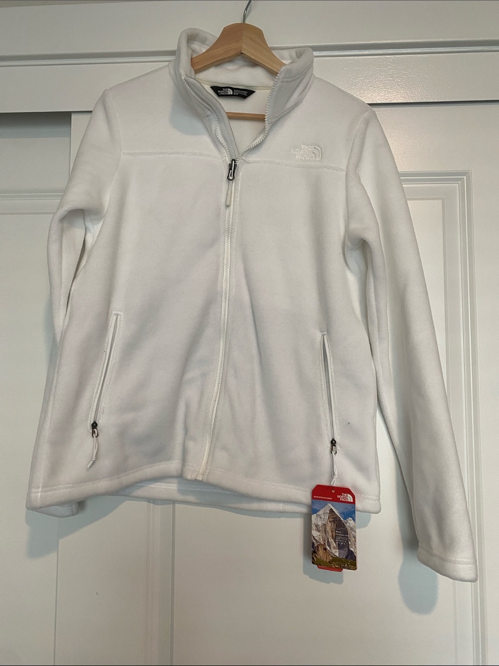 The North Face Women's White Full-Zip  Fleece Jacket